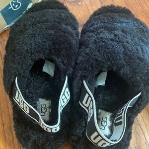 Ugg Australia ugg thick platform slippers slides sandals black ladies